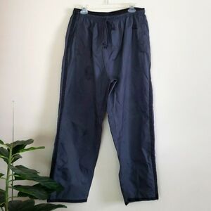 Spalding windbreaker pants, track pants, gray, drawstring, athletic pants Size L